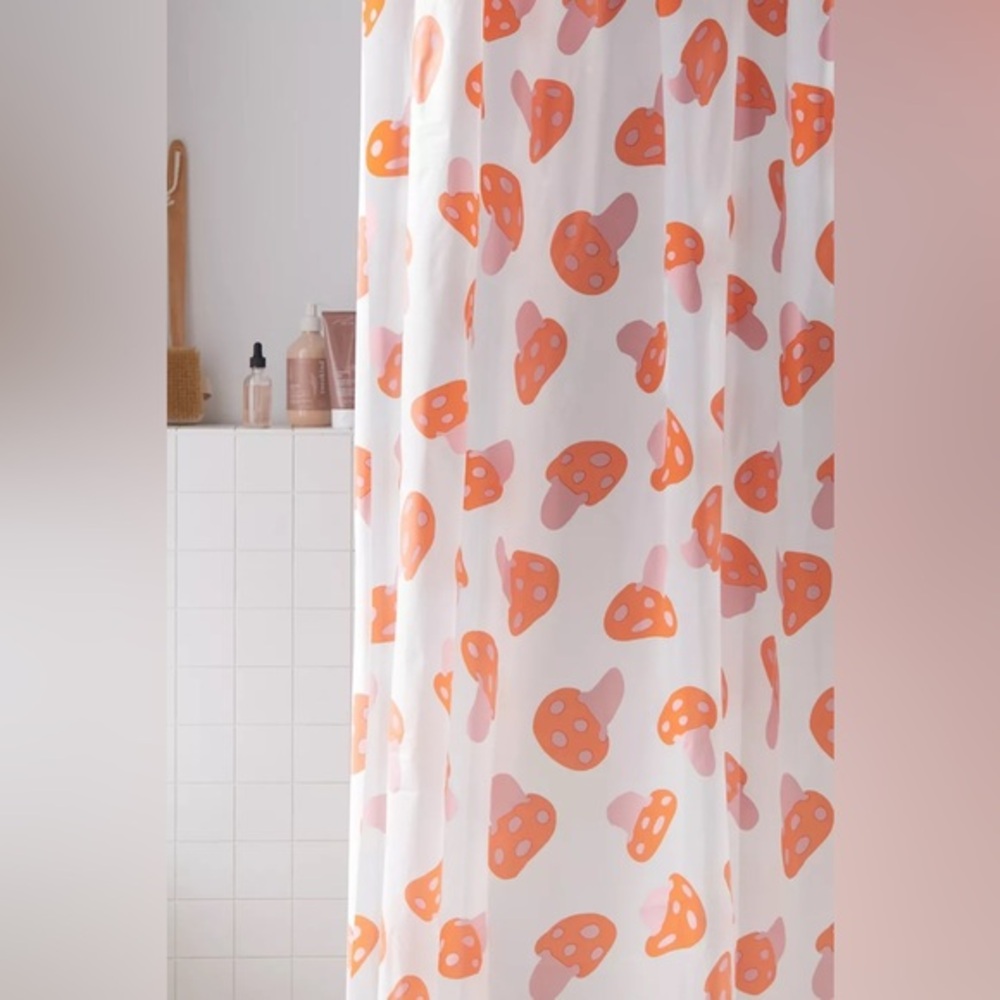 Mushroom PEVA Plastic Shower Curtain